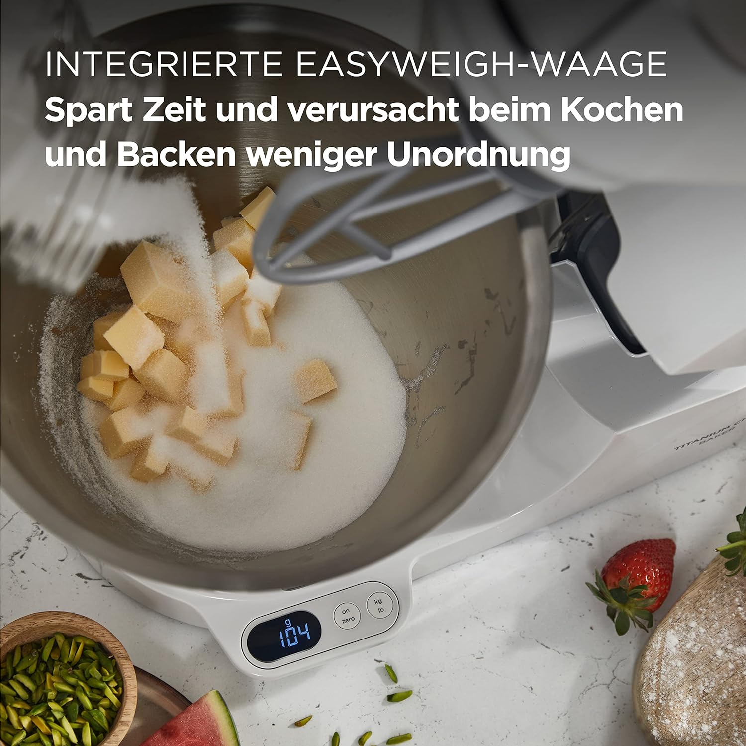 Thumbnail 1 de Kenwood Titanium Chef Baker KVC65.001WH (Weiß) – Küchenmaschine mit 1.200-W-Motor, EasyWeigh & 25+ Zubehör