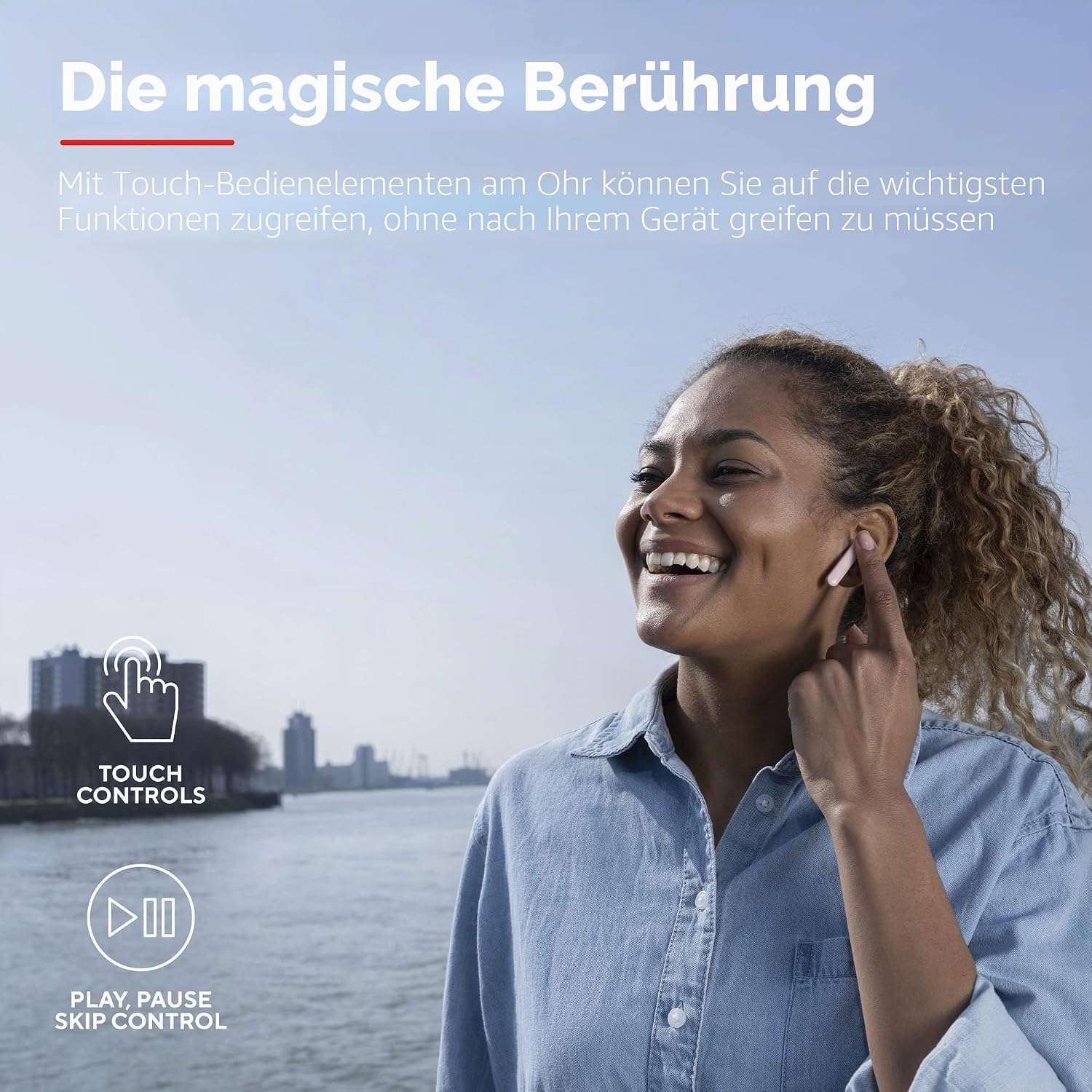Thumbnail 5 de Trust Mobile Primo Touch: In-Ear Bluetooth Kopfhörer, Rosa – bis zu 10 Stunden Wiedergabe mit Ladecase
