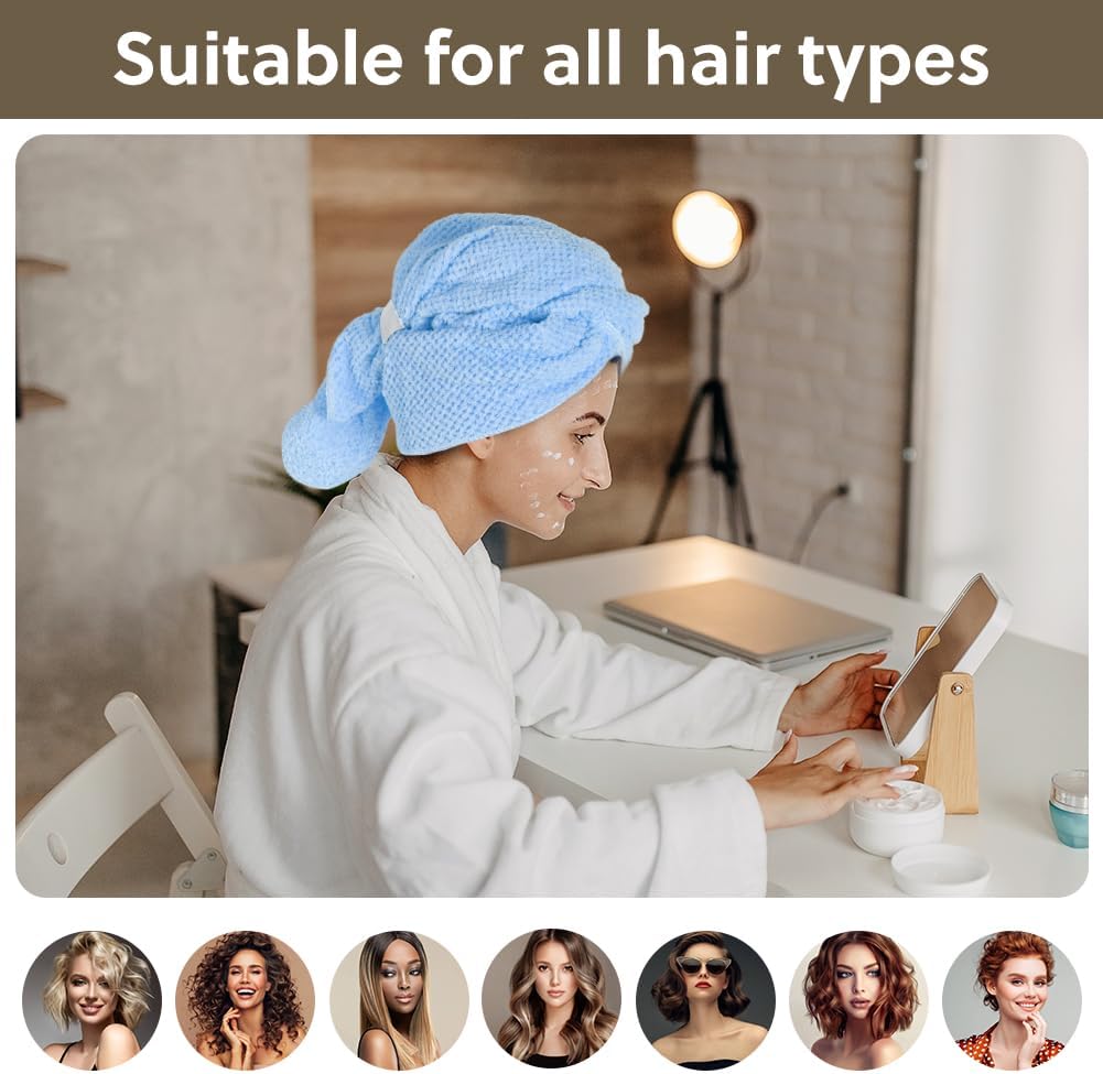 Thumbnail 5 de AOOWU Asciugamano capelli 100×61 cm 🧖♀️