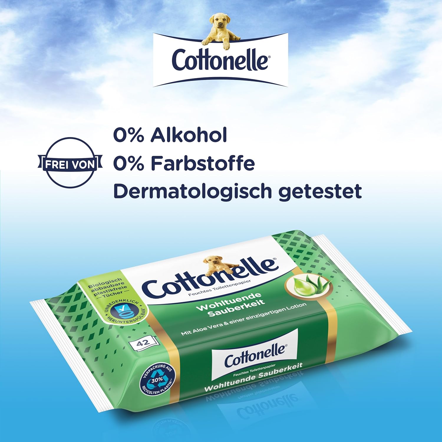 Detalle 2 de Cottonelle Feuchtes Toilettenpapier 12×42 🧻