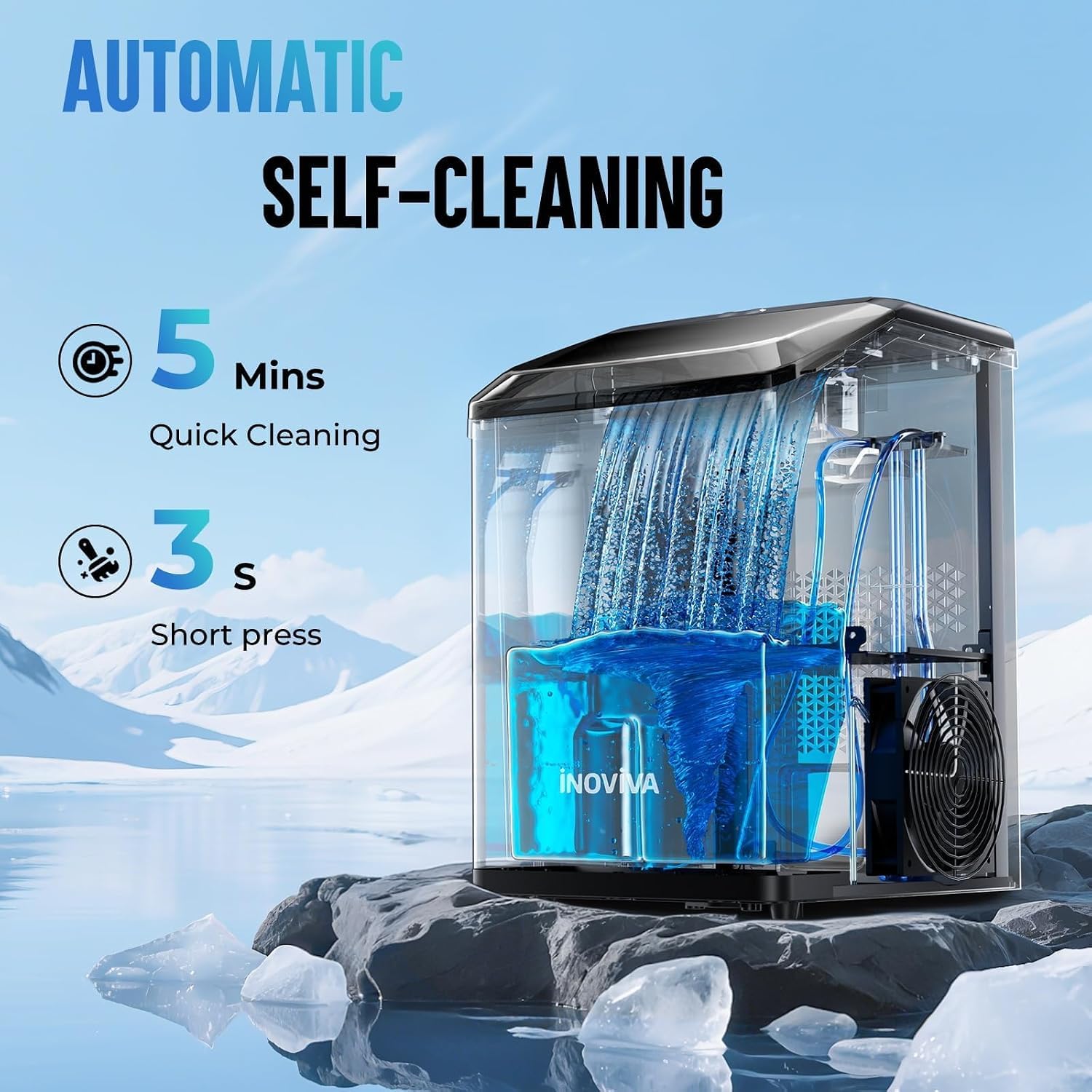 Detalle 2 de Inoviva Nugget Ice Maker 40 lb/24 hr