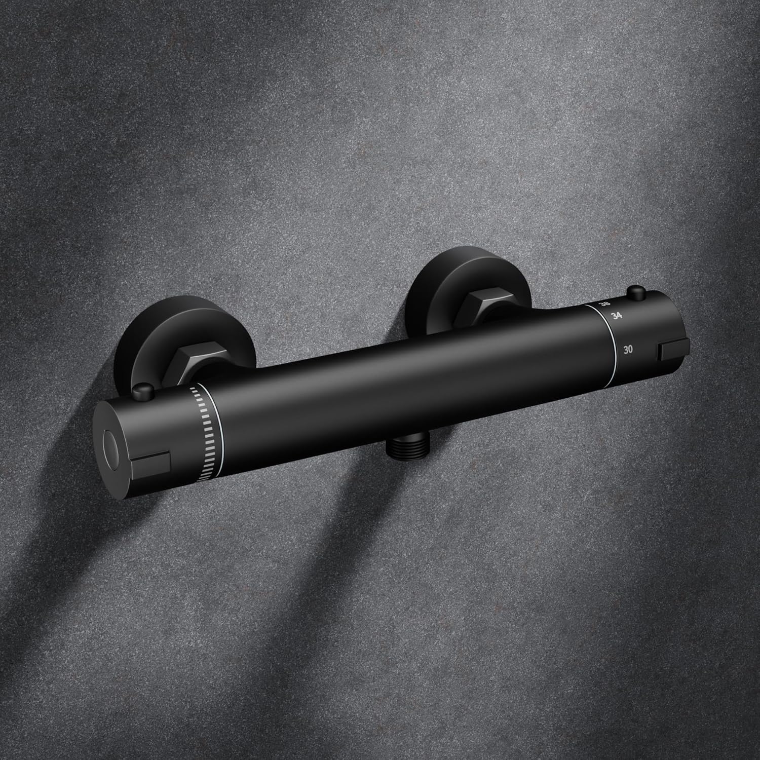 Thumbnail 6 de Set colonna doccia MORADO nero con miscelatore termostatico e doccetta 3 funzioni, asta 70 cm