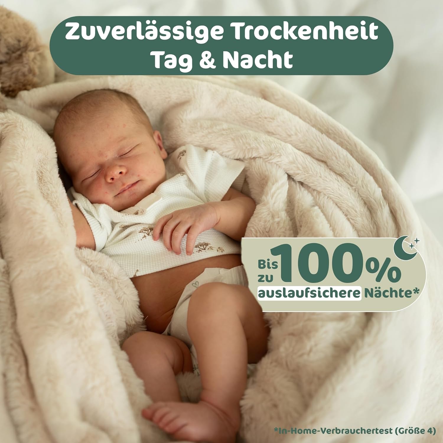 Thumbnail 1 de Naty BioEmbrace Baby Windeln Größe 2 (3–6 kg) – 132 Stück