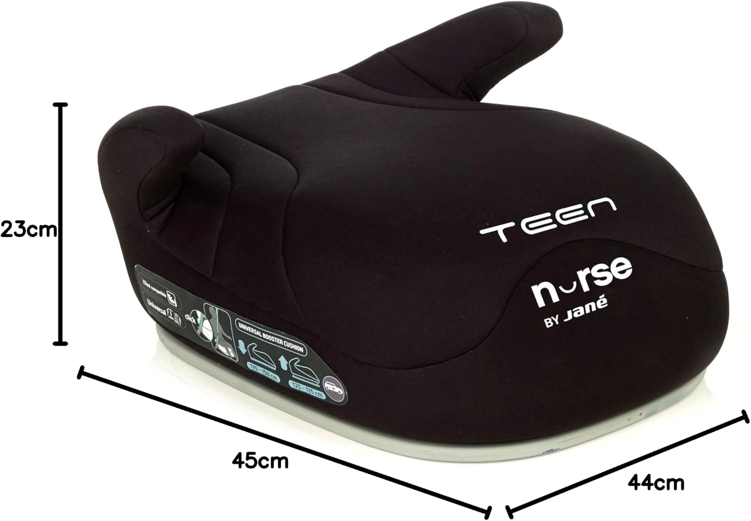 Detalle 2 de Nurse Teen i-Size Rialzo Auto per Bambini 125–150 cm | 6–12 anni, senza schienale, nero (3 kg)