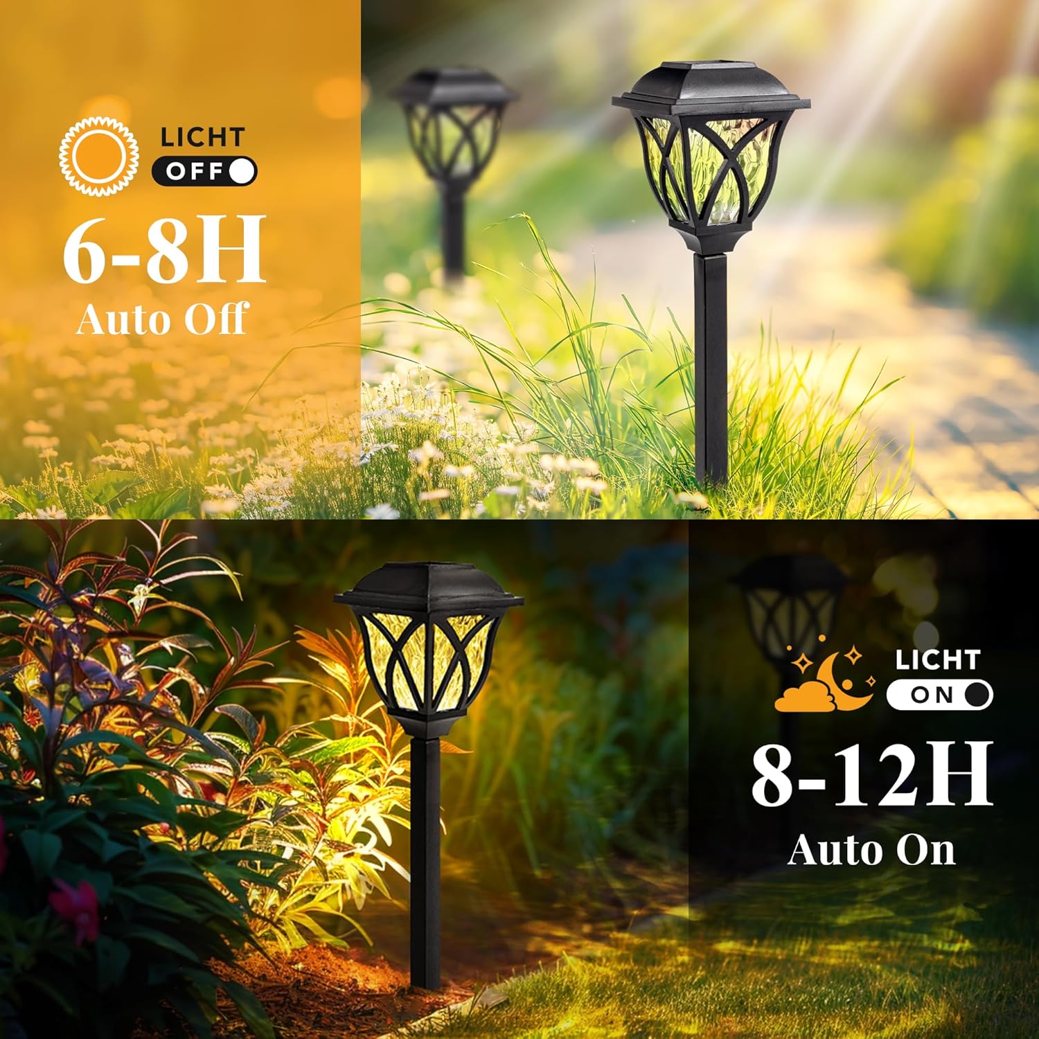 Thumbnail 4 de GIGALUMI Solar Lights Outdoor Garden, 6 Pack LED Solar Pathway Lights (Warm White) – Waterproof