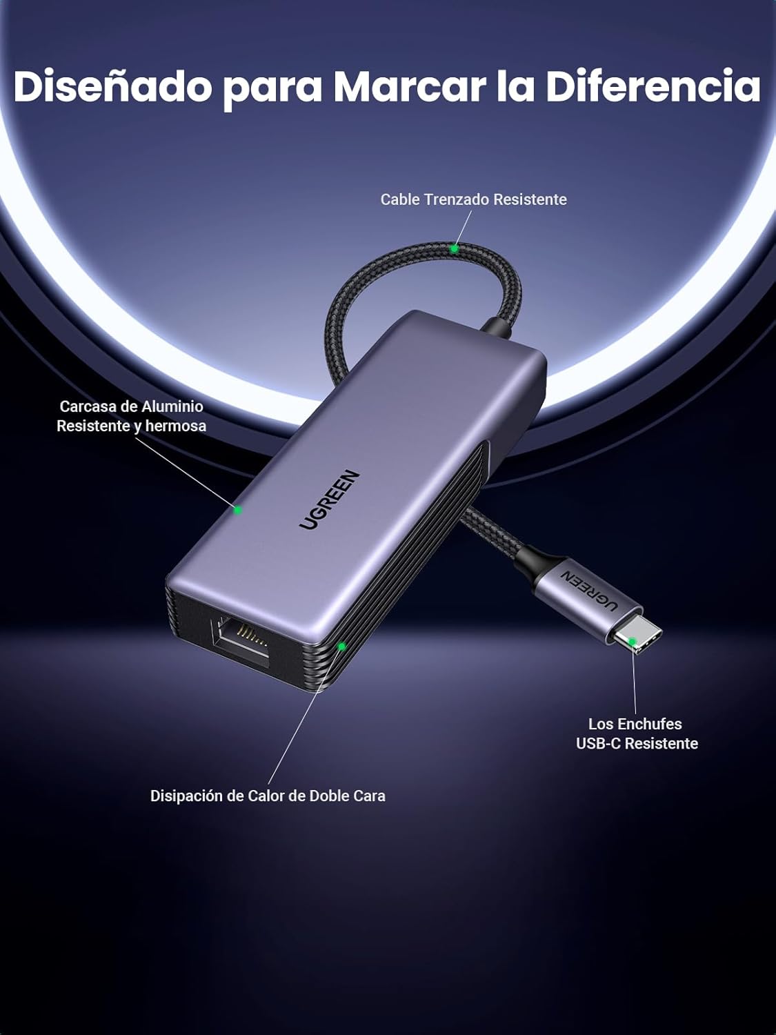 Thumbnail 7 de UGREEN Adaptador USB-C Ethernet RJ45 5Gbps 🌐 Conexión Rápida