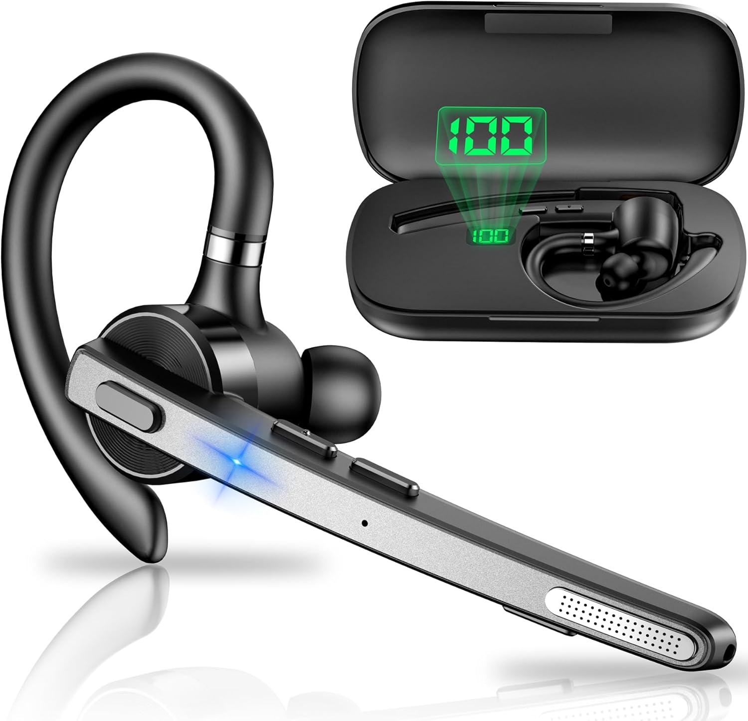 Detalle de Bluetooth Headsets Dual Mic V5.1, 72 hrs playtime