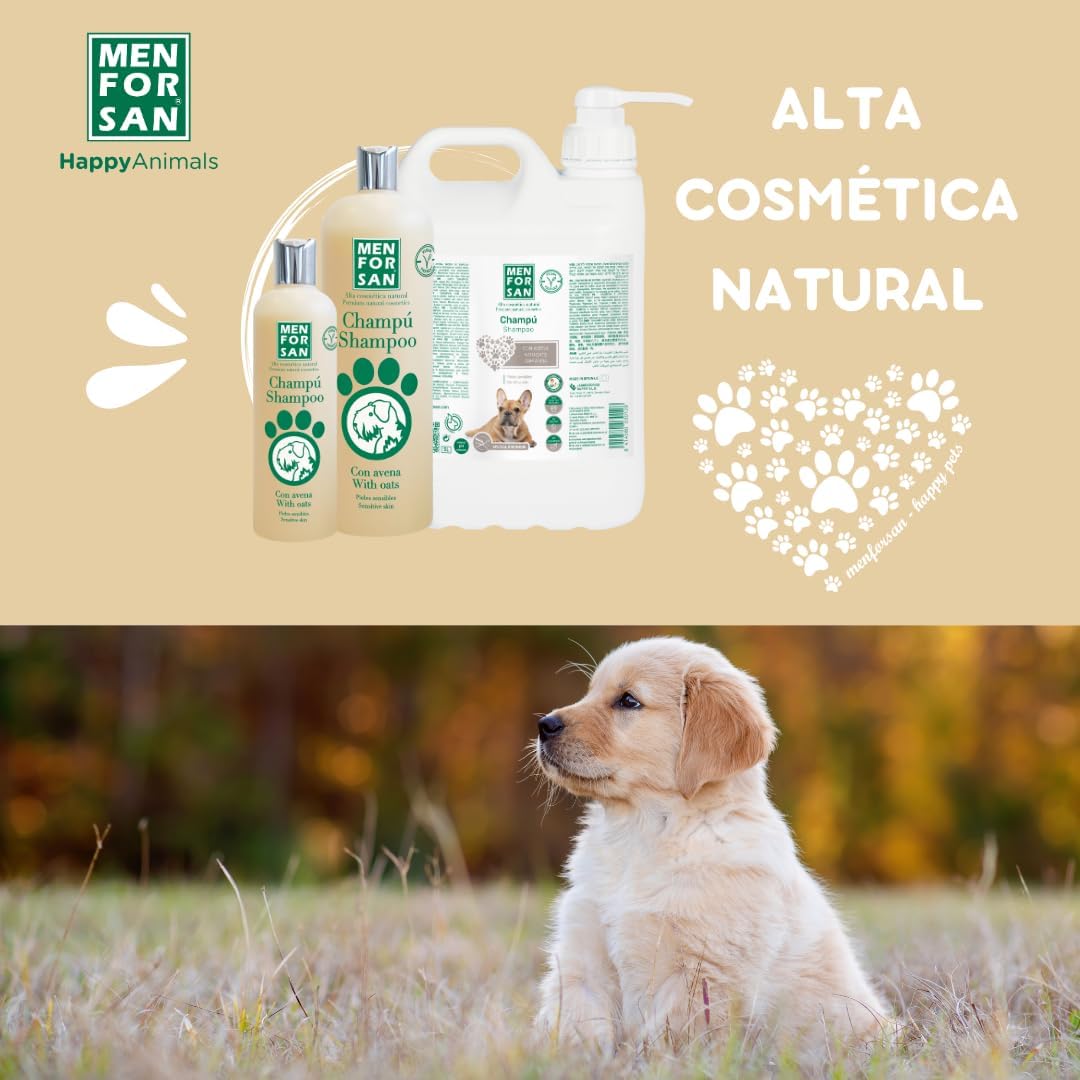 Detalle de MENFORSAN Shampoing pour Chien à l’avoine 1 l – pour peaux sensibles