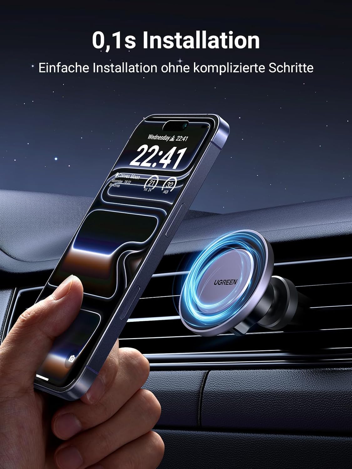 Thumbnail 2 de UGREEN MagSafe Autohalterung 12 Magneten