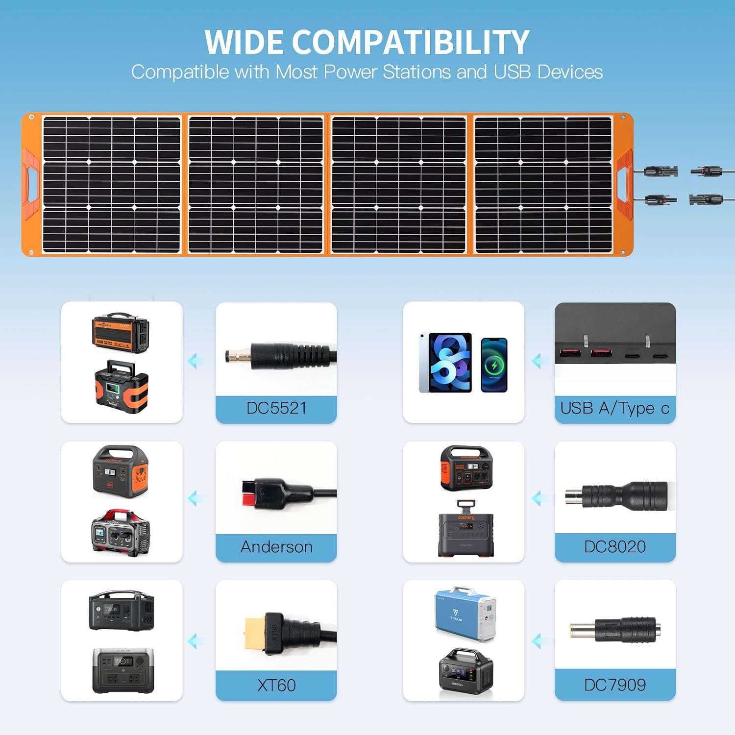 Thumbnail 1 de 200W Portable Solar Panel for Power Station ⚡