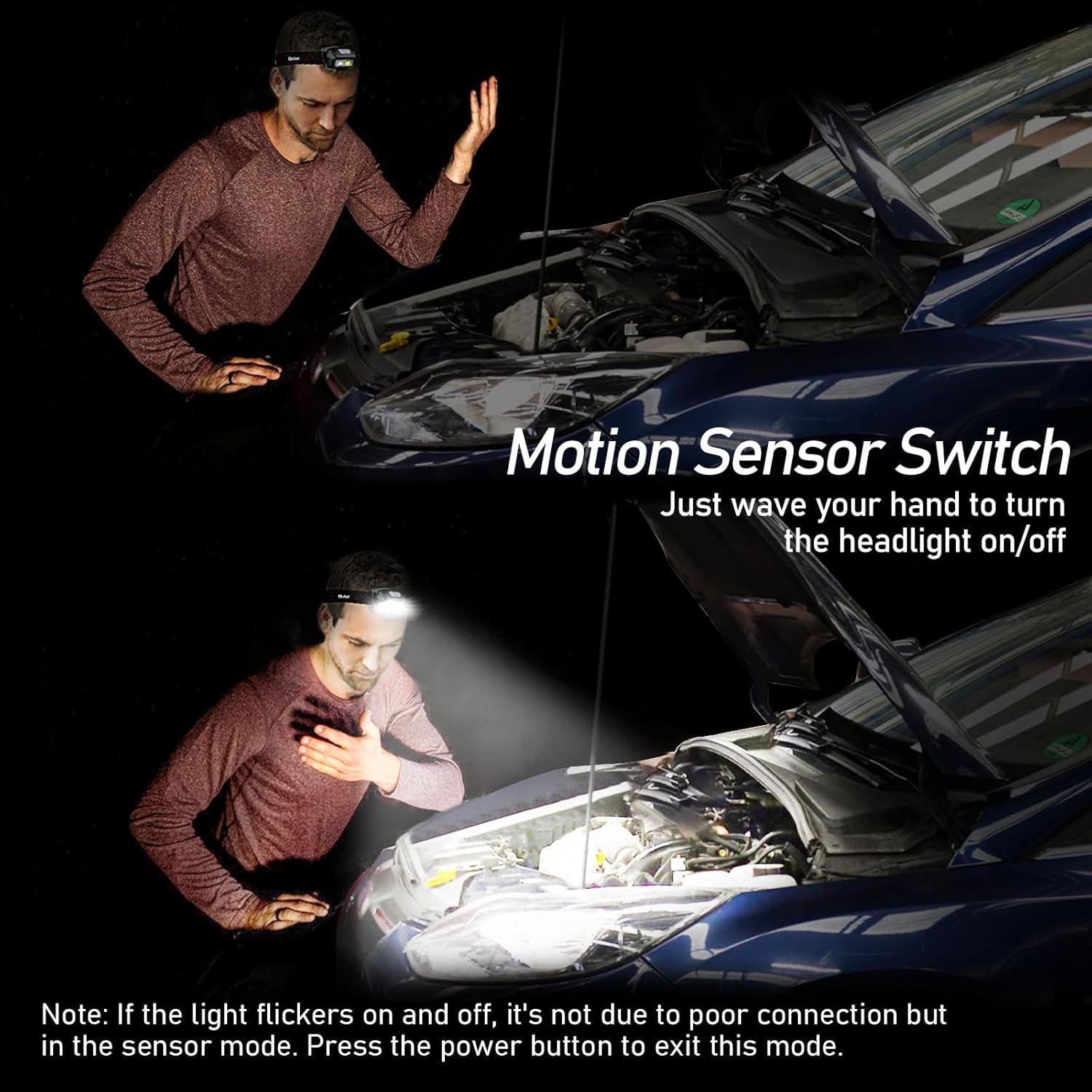 Thumbnail 3 de Blukar Linterna Frontal Recargable 2000L ✨ con Sensor y Modos