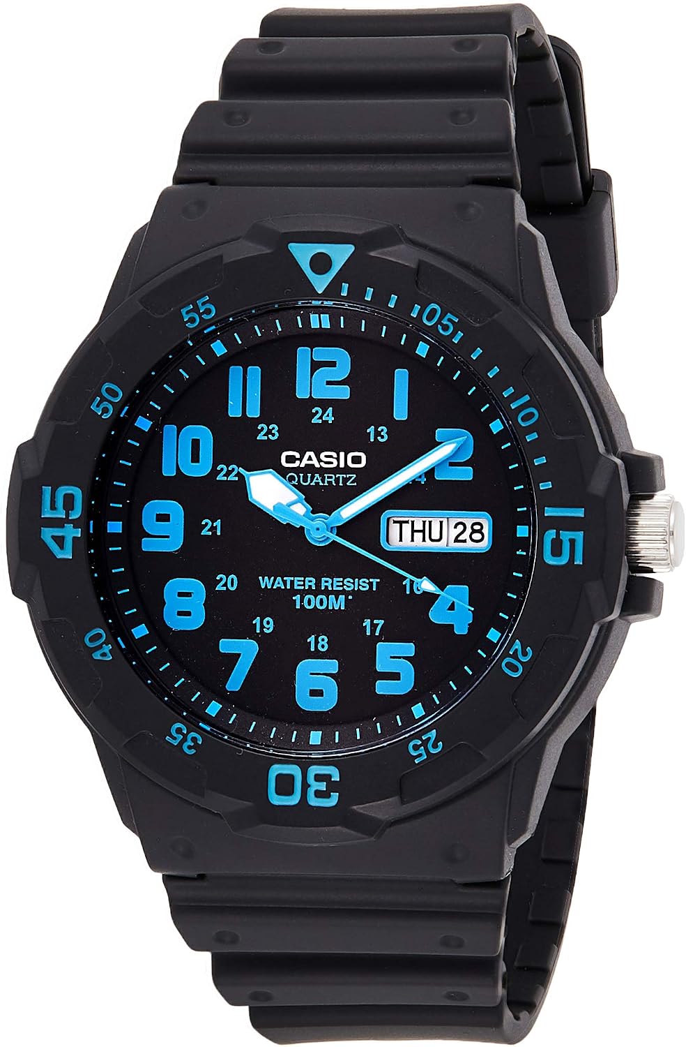 Thumbnail 2 de Casio Gents MRW-200H-1BVES Quartz Watch with Black Dial and Black Rubber Strap