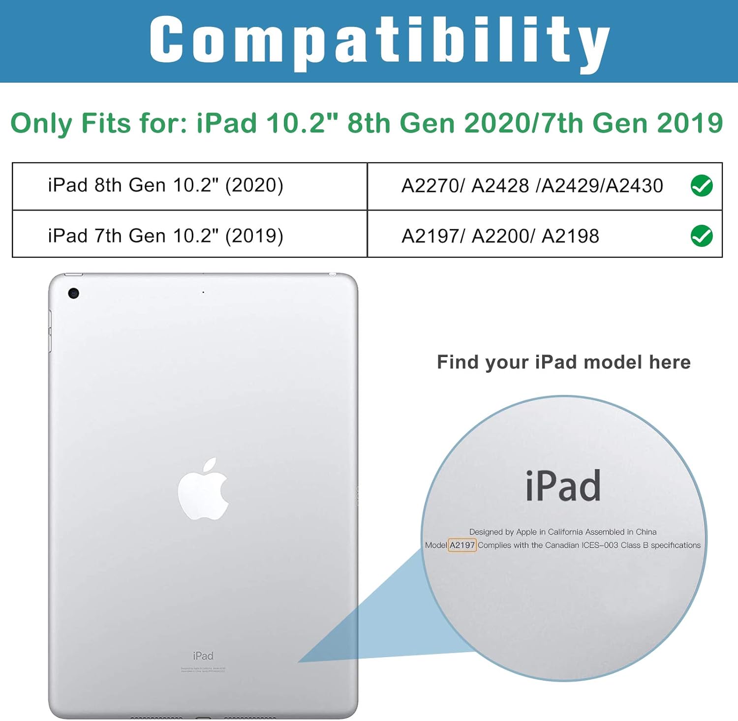 Thumbnail 1 de ProCase iPad 10.2 Case Slim Translucent Navy