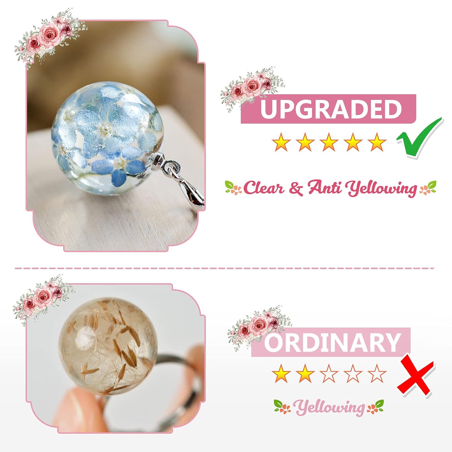 Thumbnail 5 de Résine UV cristal époxy YIEHO 300 g pour bijoux artisanaux, transparente et durcissable