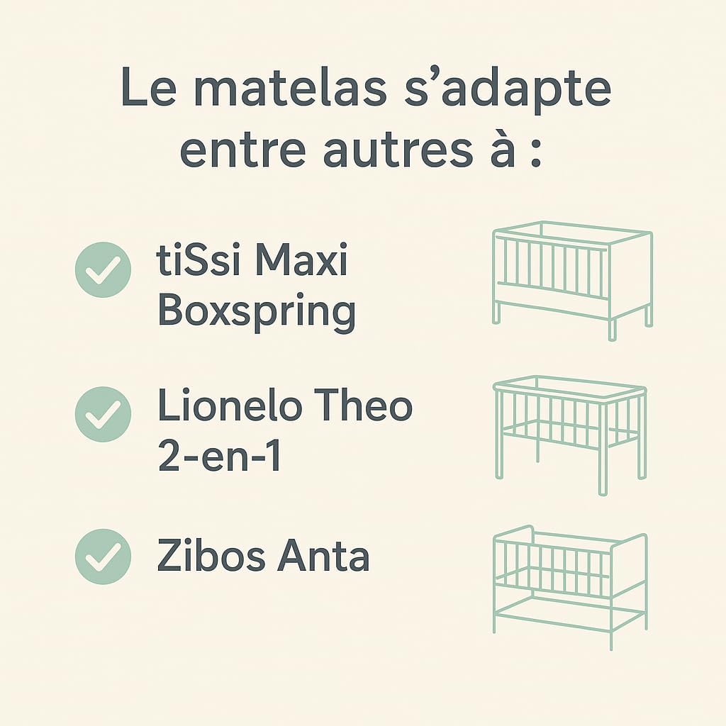 Thumbnail 6 de Totsy Baby PDZ207_MULTI_90X50 babymatras voor wieg, 90 x 50 cm