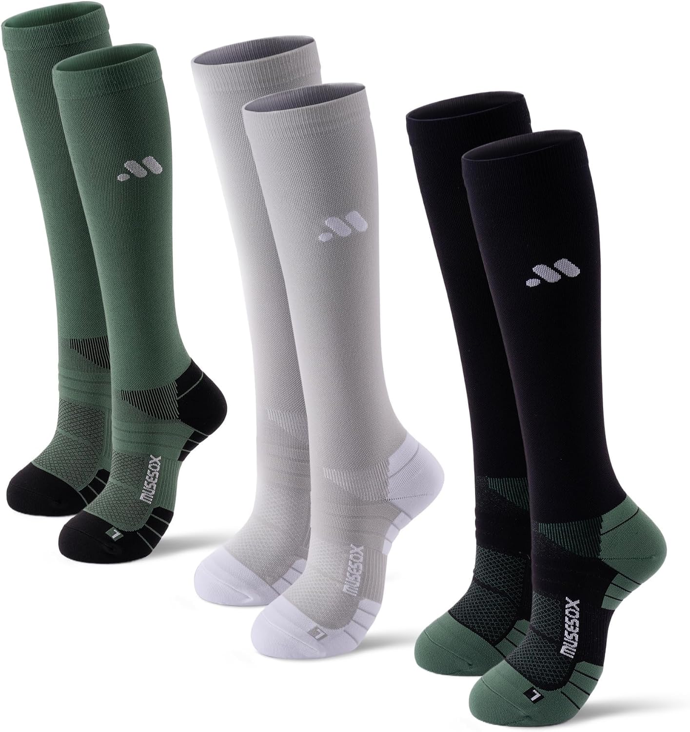 Unisex 15-20mmHg Knee High Compression Socks