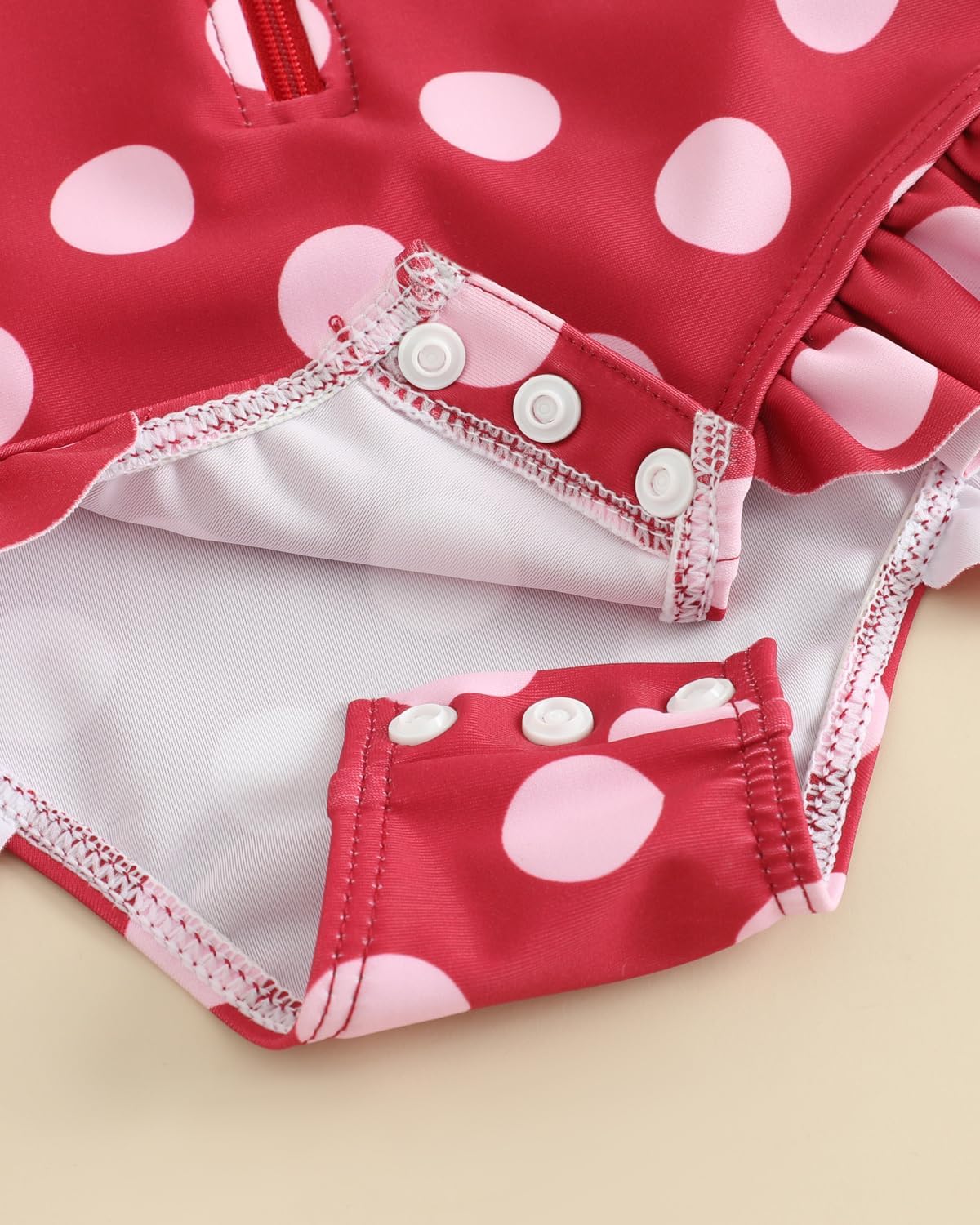 Thumbnail 5 de Baby Swimsuit Girl Newborn 3-Piece Set (0M–3T) long sleeve rash vest with hat & headband