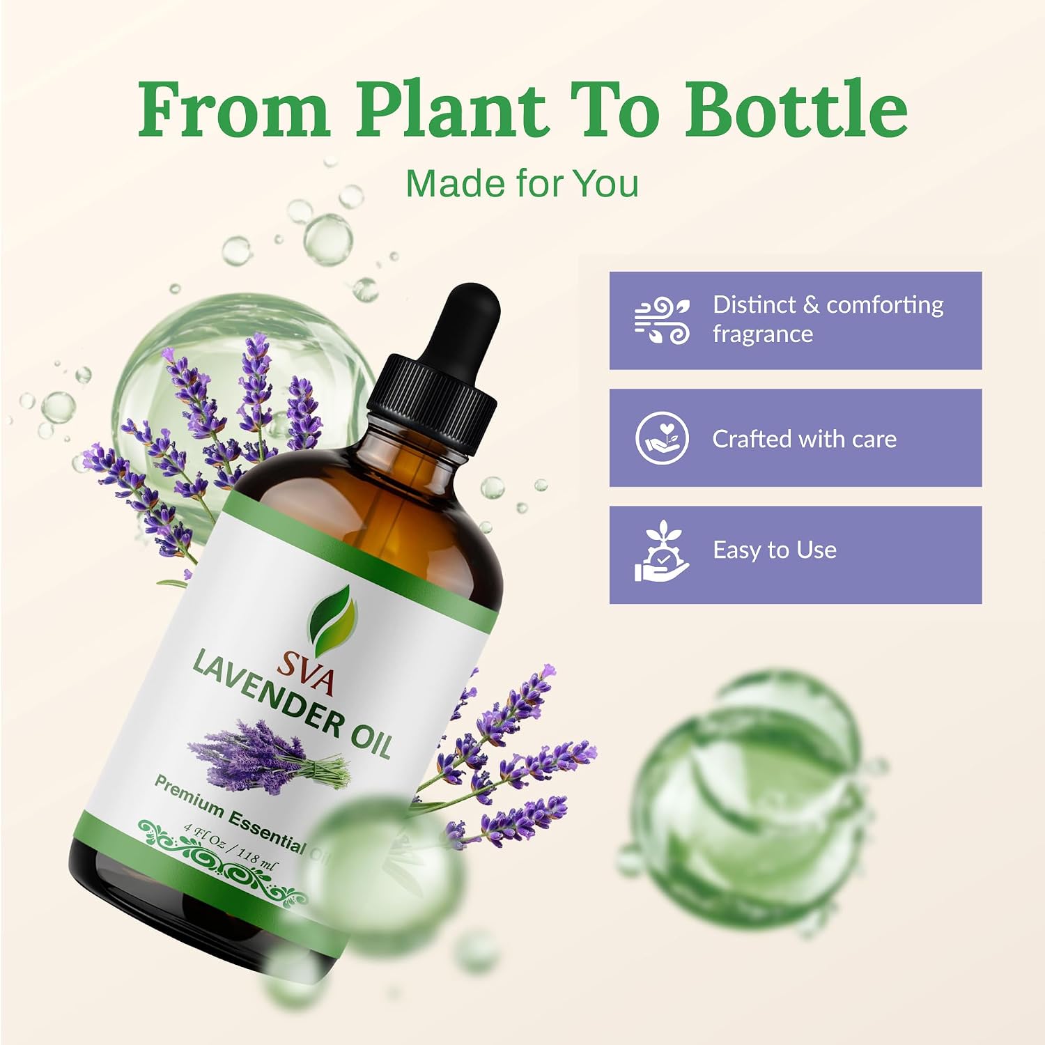 Thumbnail 3 de SVA Lavender Essential Oil (4 Fl Oz) – 100% Natural & Versatile for Diffuser, Skin, Hair, and DIY Crafts