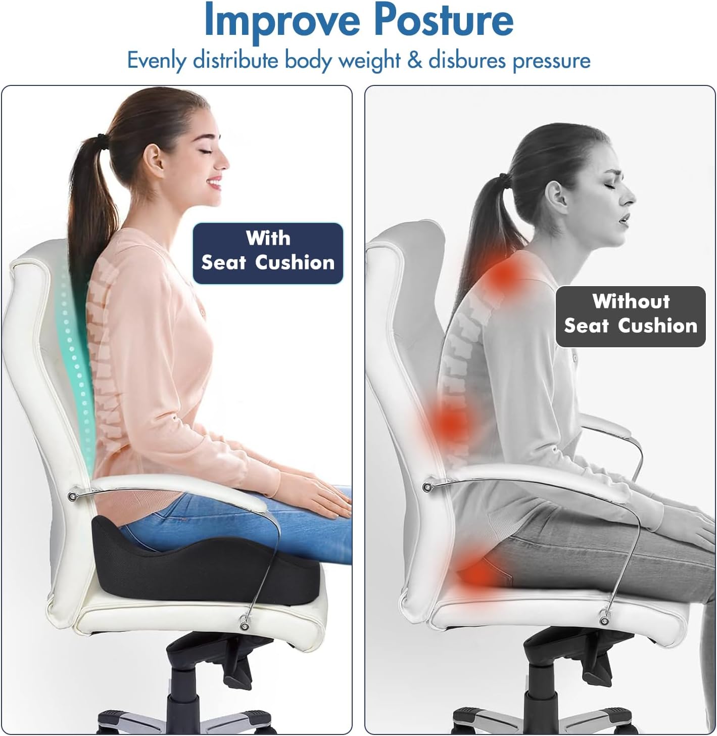 Thumbnail 2 de SKYNY Memory Foam Seat Cushion Tailbone Relief