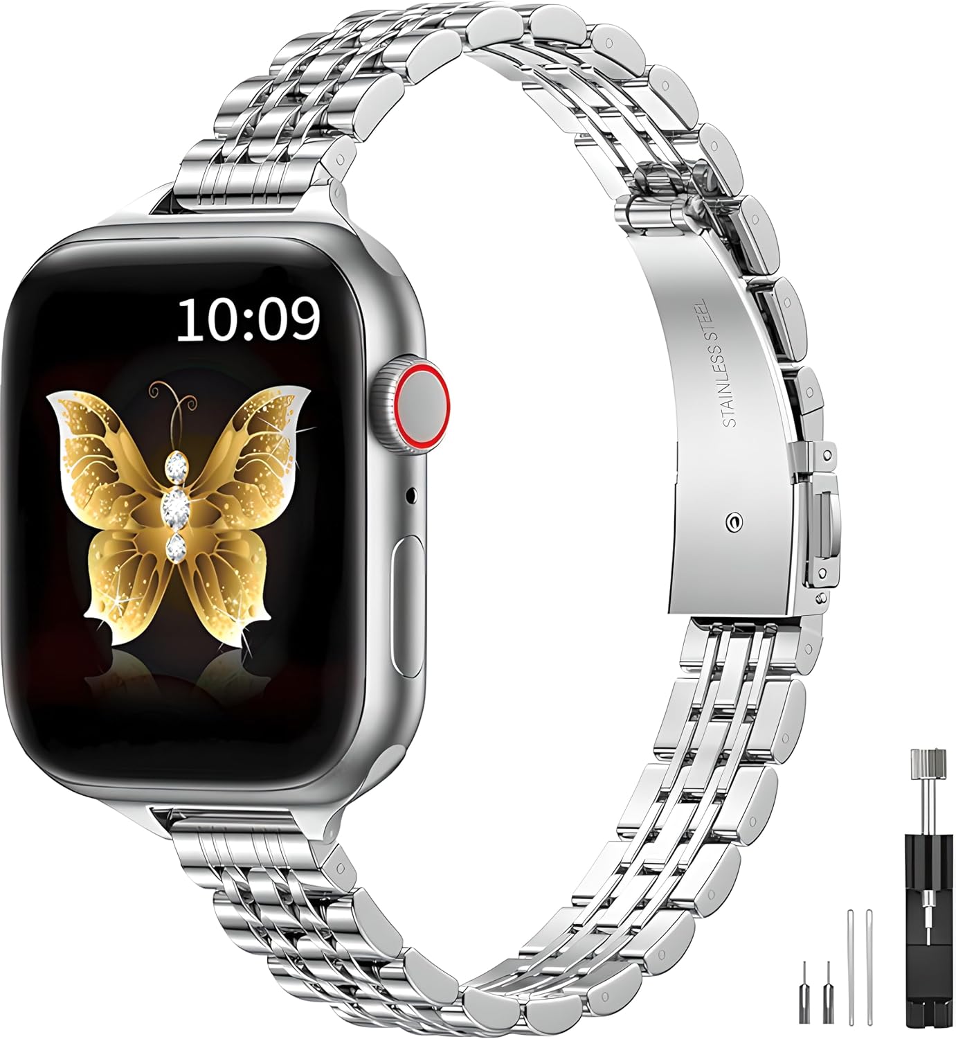 Detalle de Towonshy cinturino sottile Apple Watch acciaio