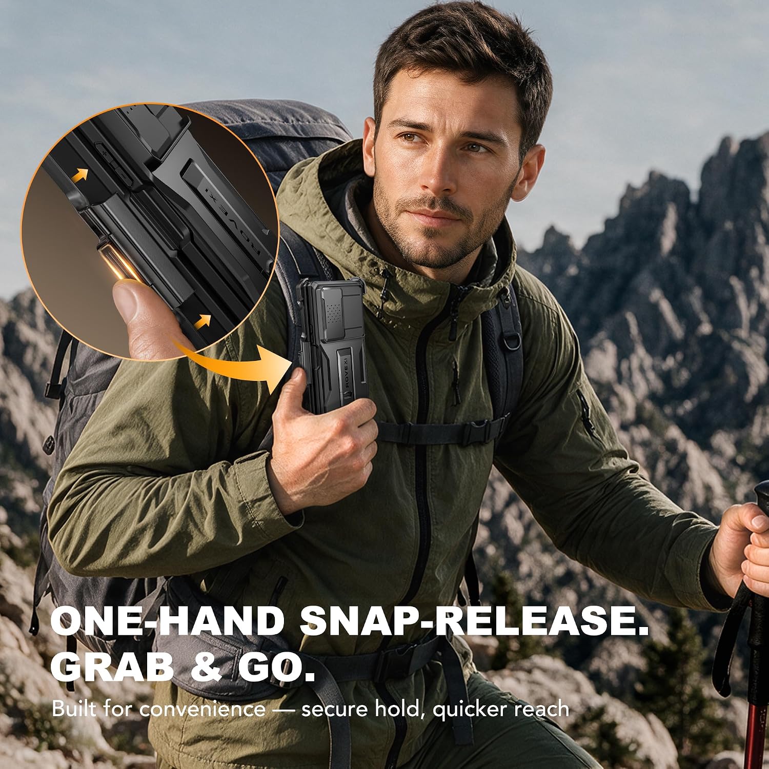 Detalle de TONGATE Galaxy Z Fold 8 Ultra case with belt clip