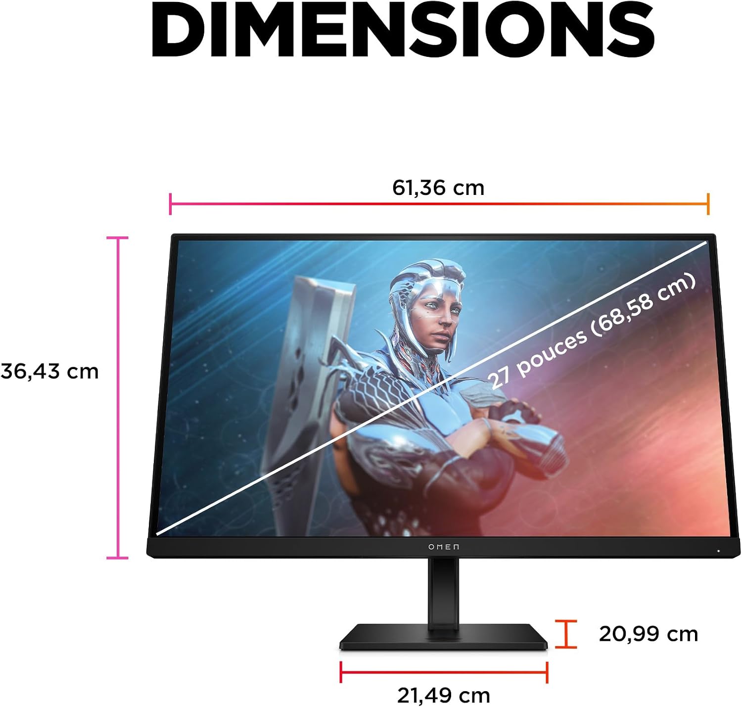 Thumbnail 6 de HP OMEN 27 Écran Gaming 27 165 Hz
