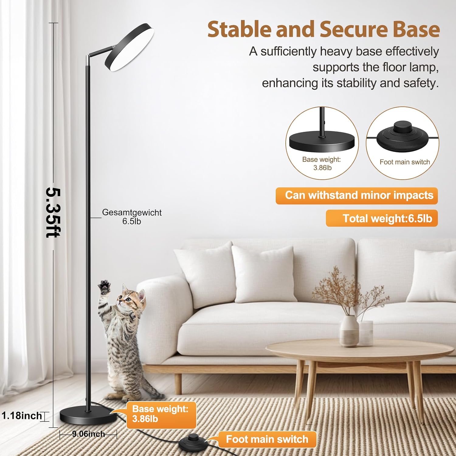 Thumbnail 3 de LED floor lamp 163cm, dimmable