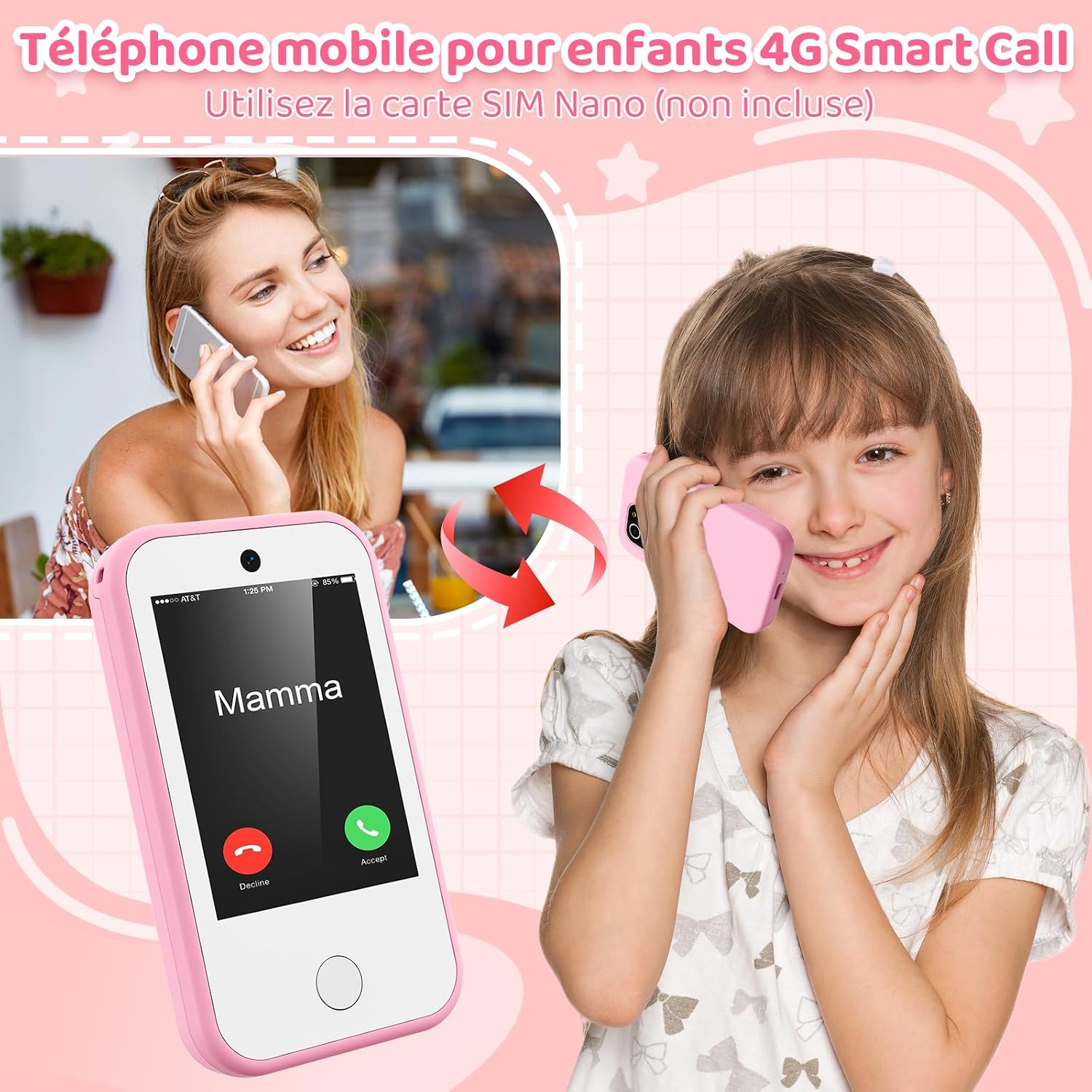 Thumbnail 4 de Tosaju Téléphone 4G 2,8 pouces pour enfants