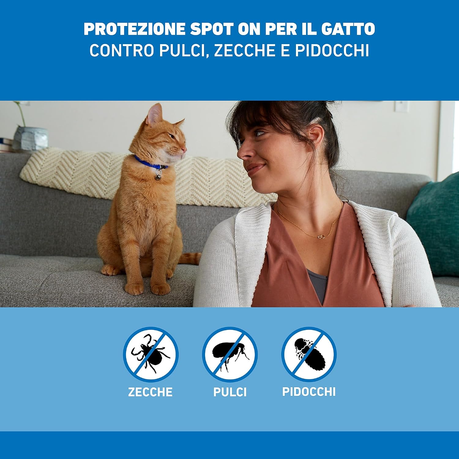Detalle de FRONTLINE Spot On Gatti 6 Pipette da 0,5 ml: antipulci e antiparassitario per gatti e gattini