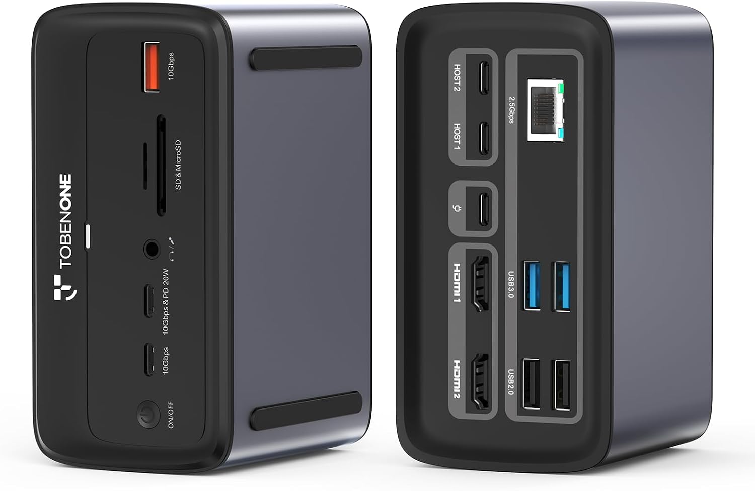 Detalle de TobenONE MacBook Docking Station Dual 4K