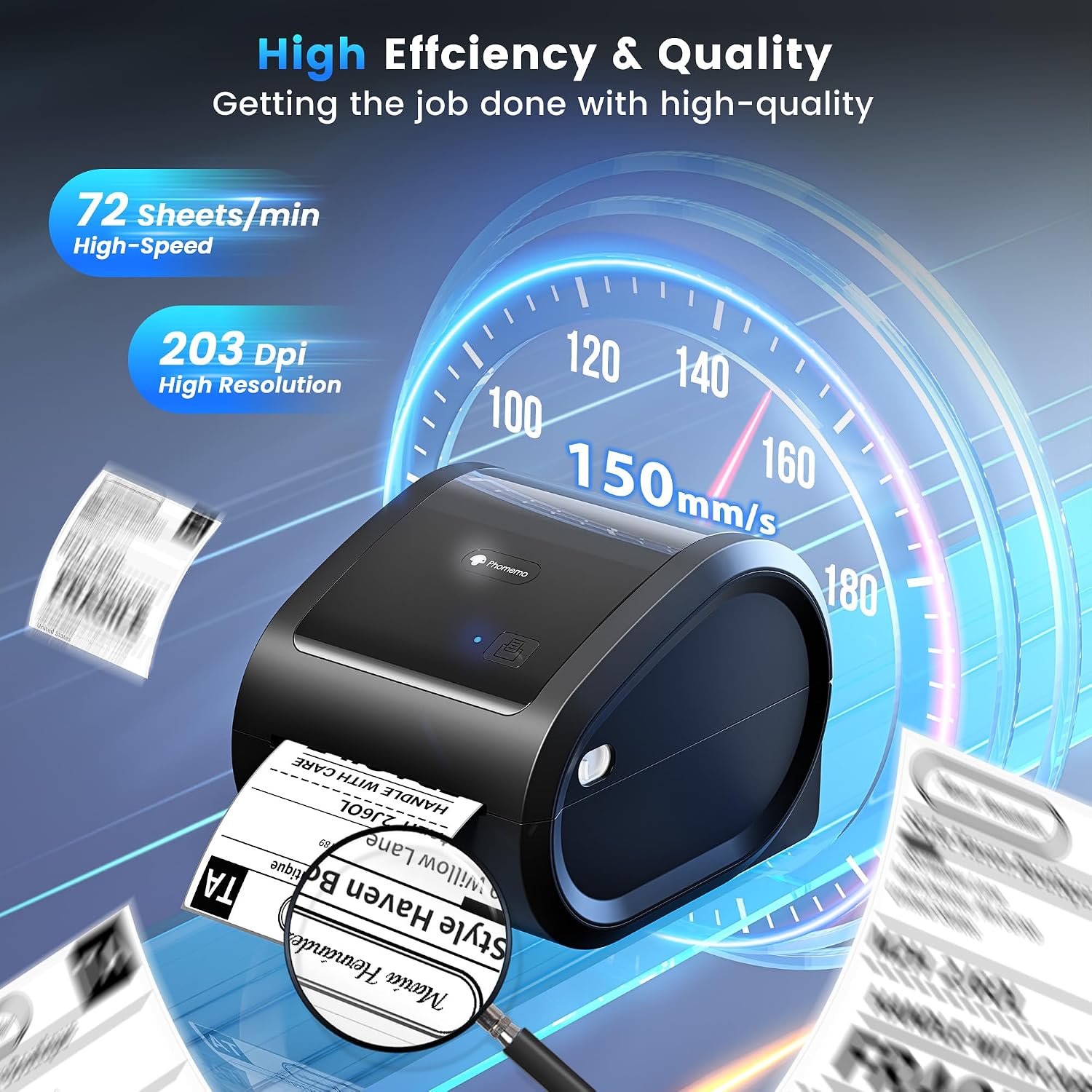 Detalle de Phomemo thermal label printer D520BT