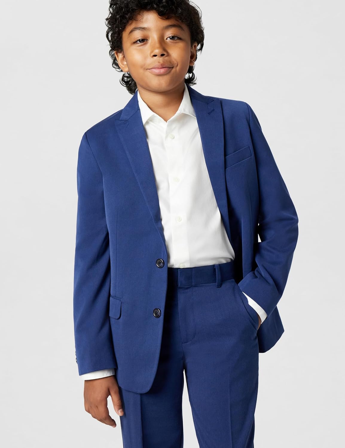 Detalle 2 de Calvin Klein Boys' 2-Piece Formal Suit Set: Single Breasted Jacket & Straight Leg Dress Pants