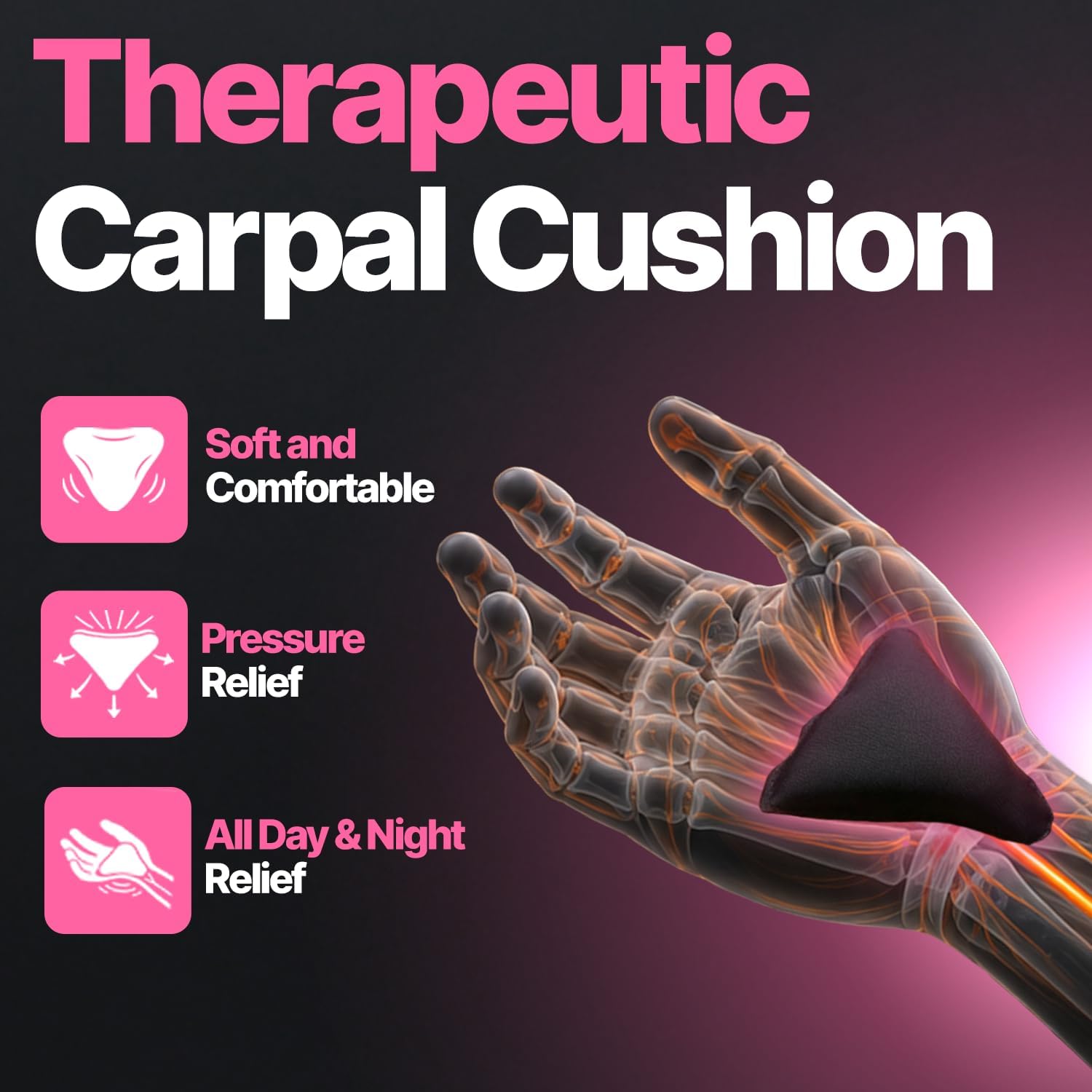 Thumbnail 3 de DR. BRACE Day & Night Wrist Brace, Right Hand, S/M, Grey-Pink
