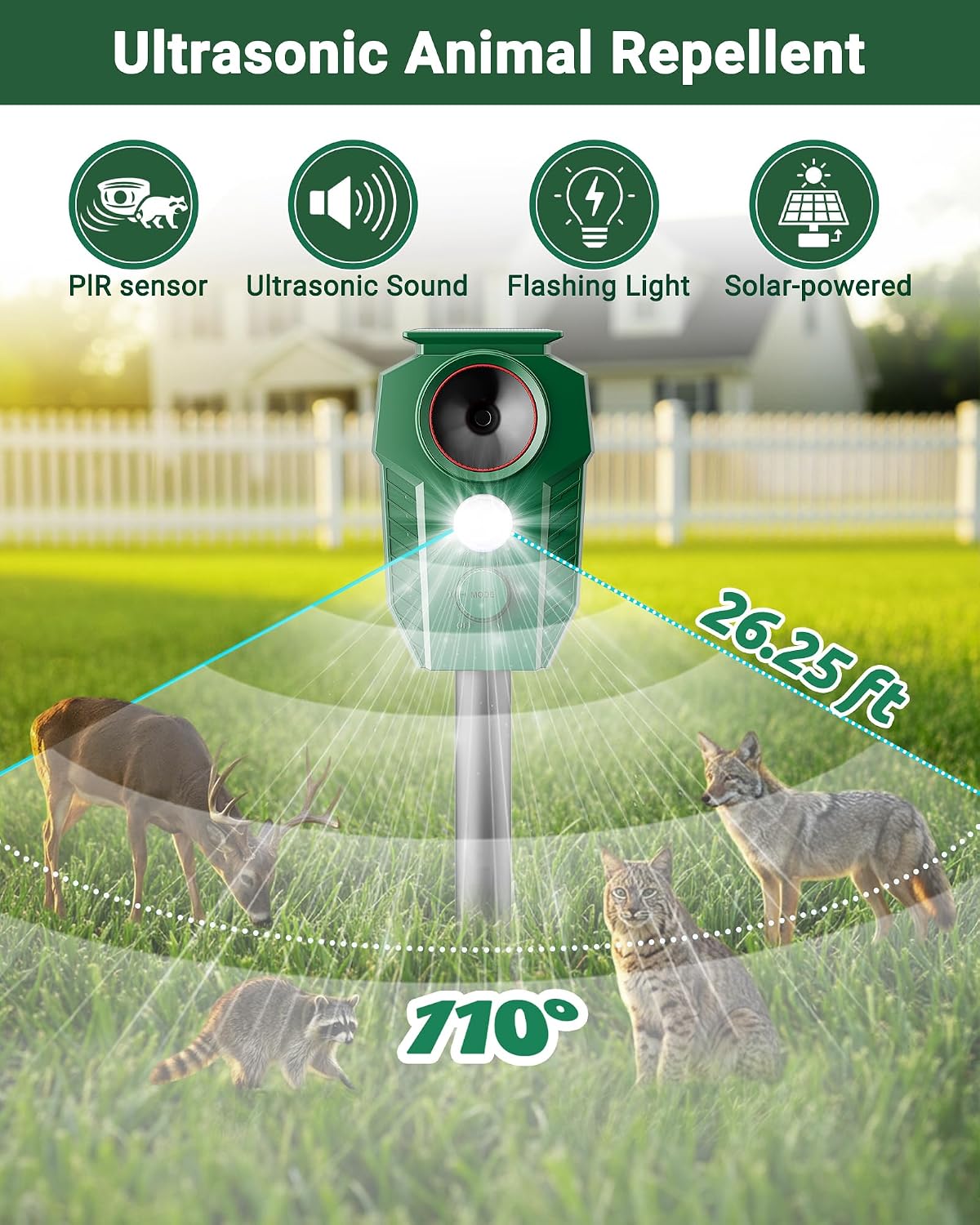 Detalle 2 de G-Jyuncyou Solar Animal Repellent Green