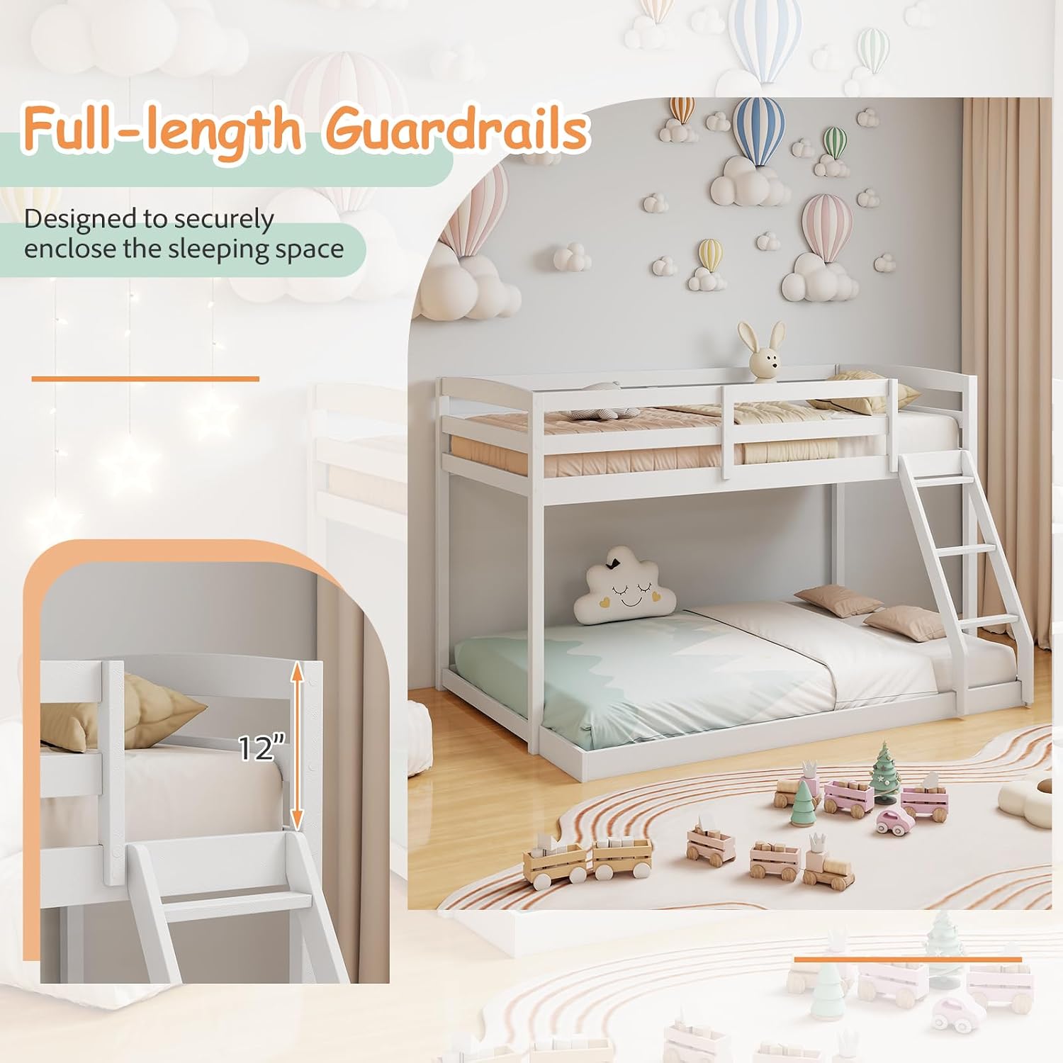 Detalle de KOMFOTT Bunk Bed, Twin Over Full