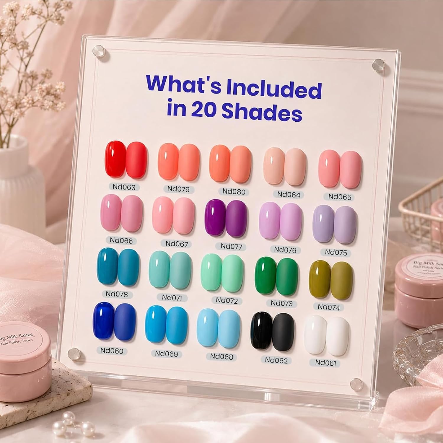 Detalle de Beetles Gel Nail Polish Set - 23pcs Summer Colors with Base & Top Coat (Goes on for Beginners)