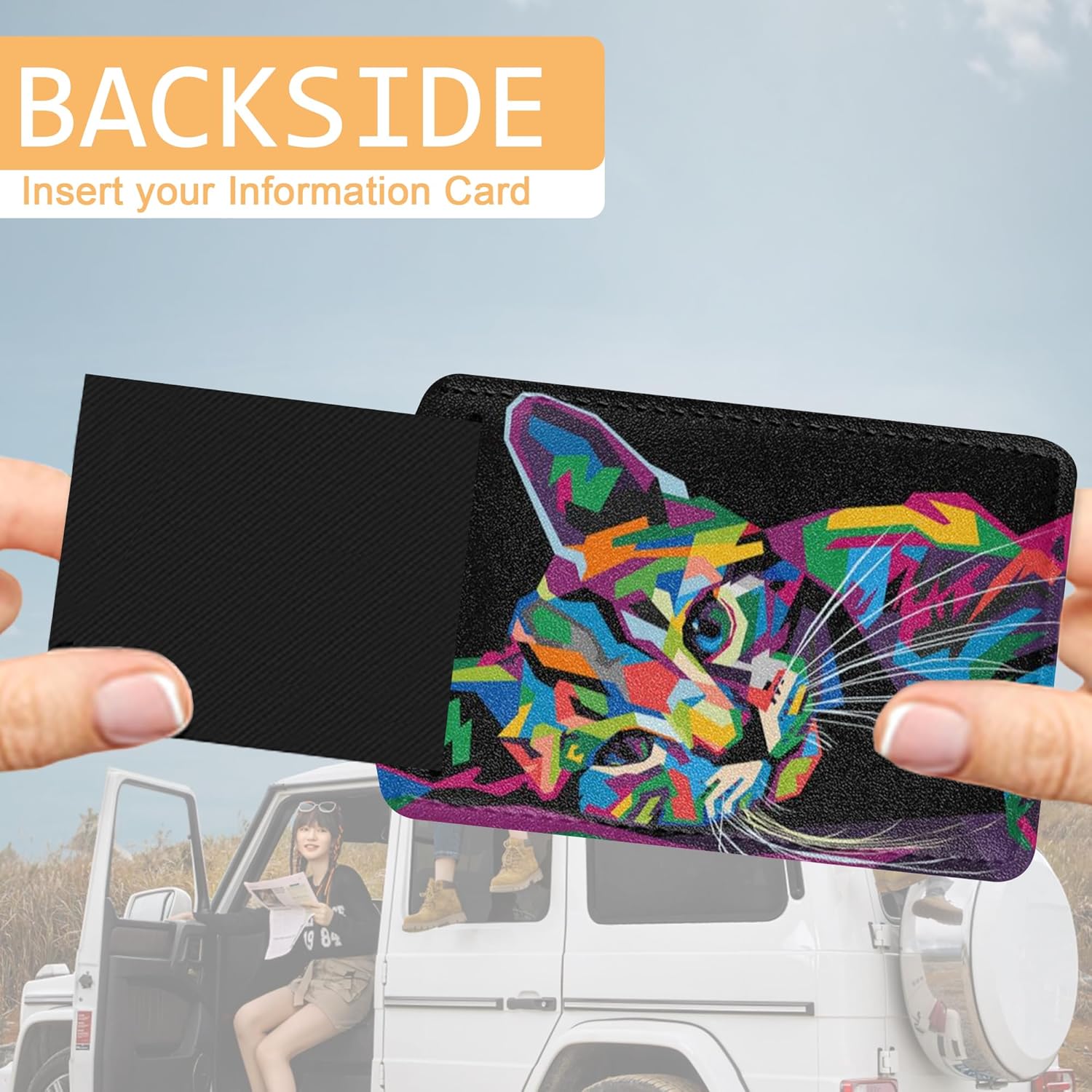 Thumbnail 6 de 2 Pack Artcat Luggage Tags by LUOENY with Privacy Cover and Stainless Steel Loop
