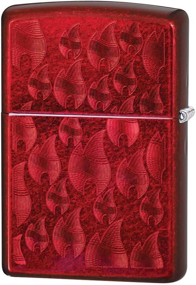 Thumbnail 6 de Zippo zapalniczka sztormowa z motywem płomieni, czerwona Candy Apple Red