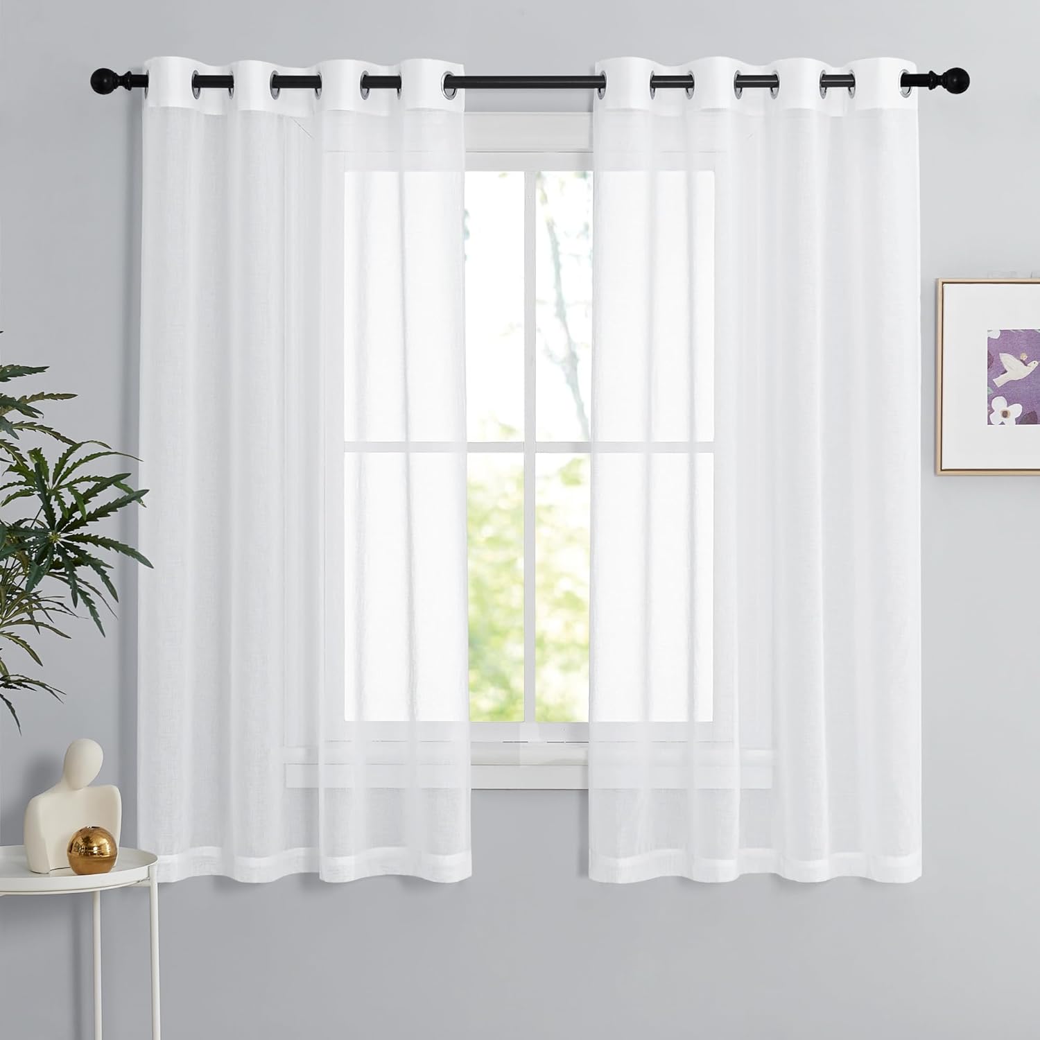 Detalle de PONY DANCE Voile Gardinen H 160 x B 140 cm