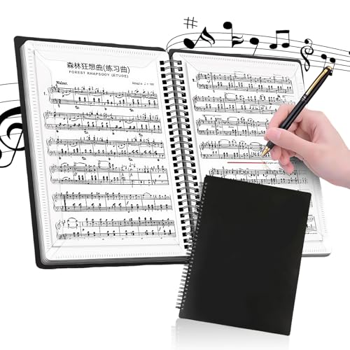Thumbnail 7 de Flintronic Porta Spartiti Musicali A4 impermeabile, 60 spartiti, 30 tasche – Nero
