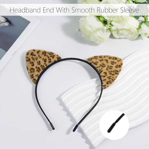 Thumbnail 6 de XVICO Leoparden-Stirnband mit Katzenohren aus Kurzplüsch für Kostüme
