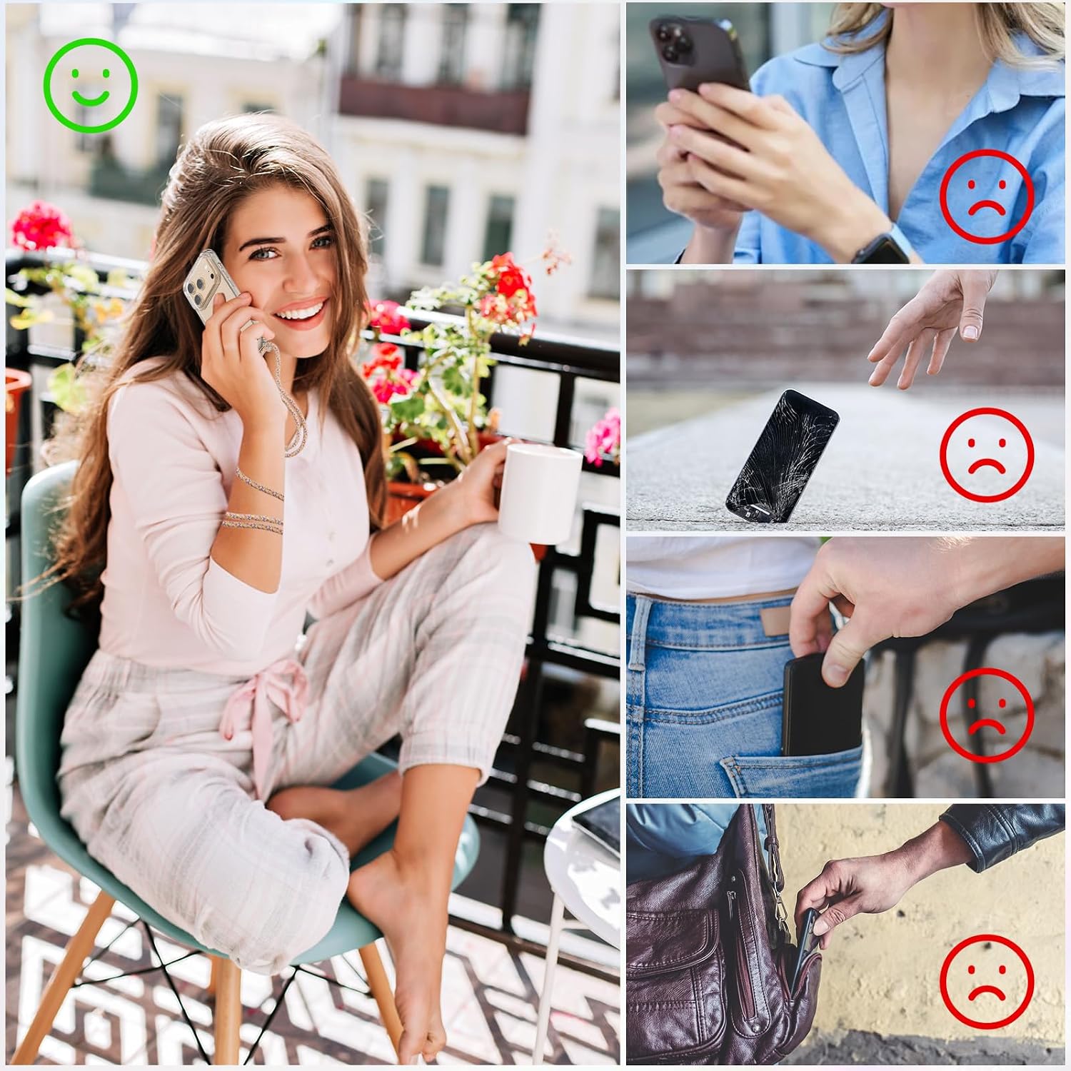 Detalle 1 de DiDaDi zestaw 5 w 1 do iPhone’a 17 Pro – etui, smycz i ochrona ekranu