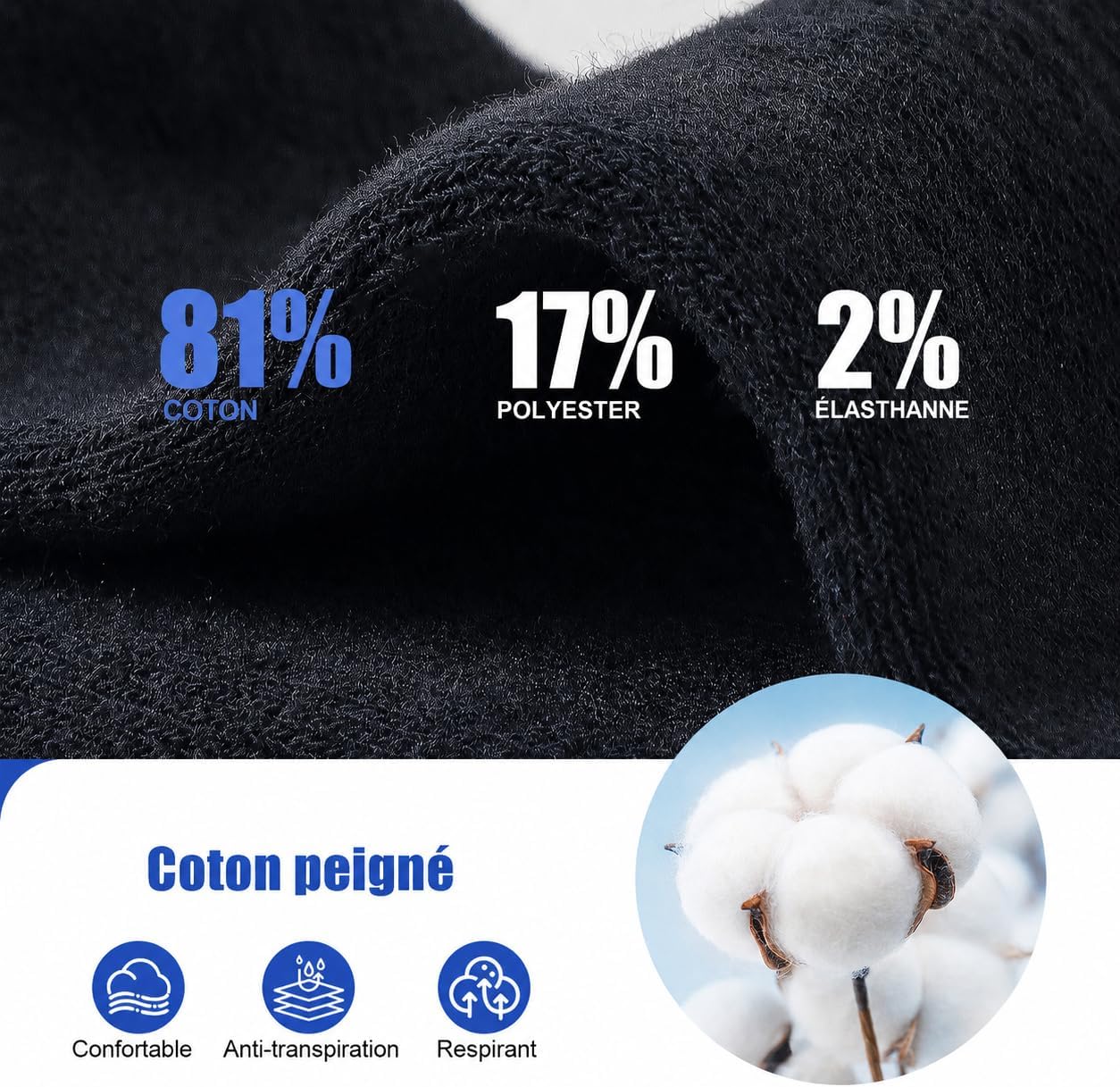 Detalle de SockWaddles CB-24219 sportsokken van katoen, ademend en naadloos