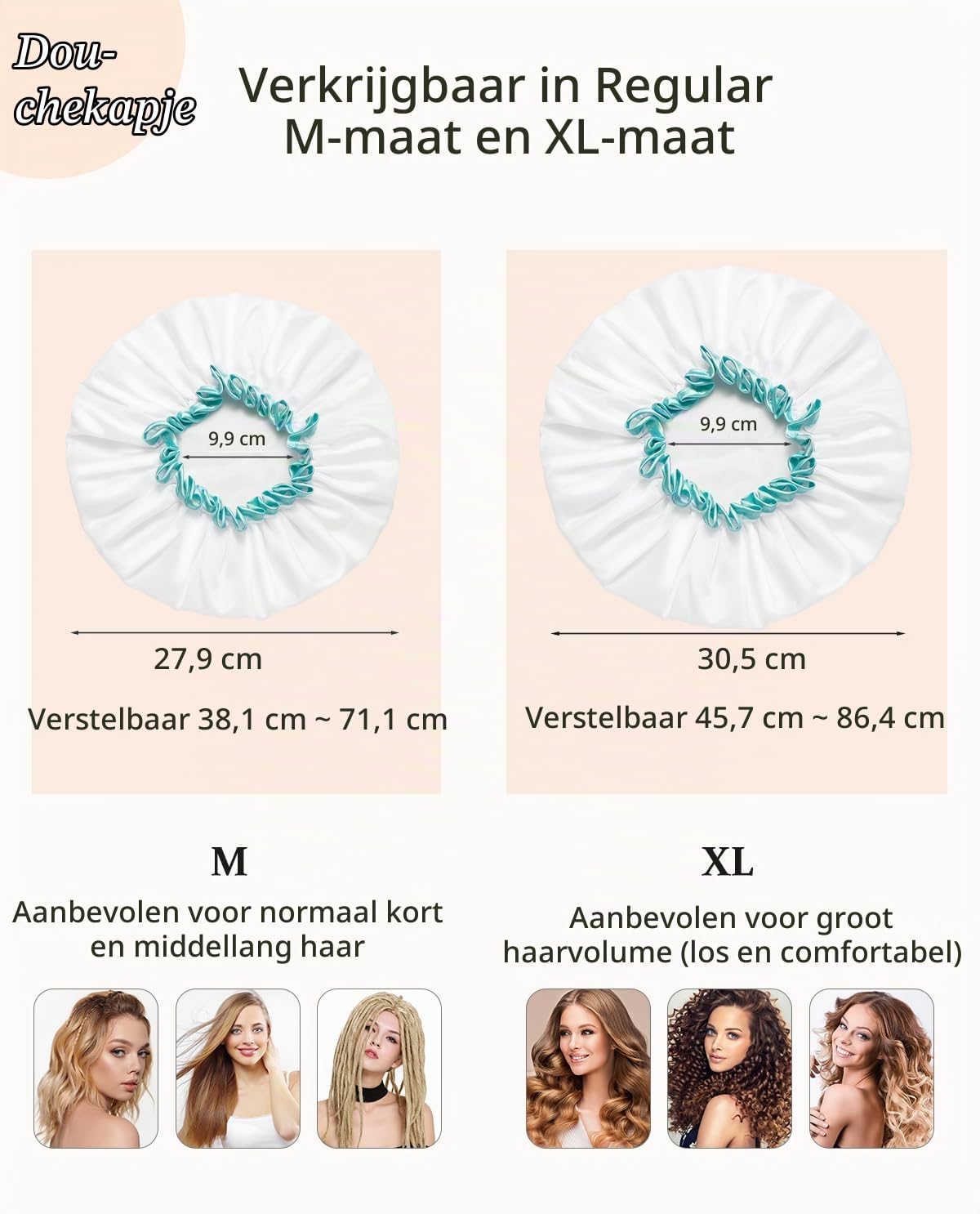 Thumbnail 1 de mikimini douchemuts maat M van PEVA, herbruikbaar en wasbaar
