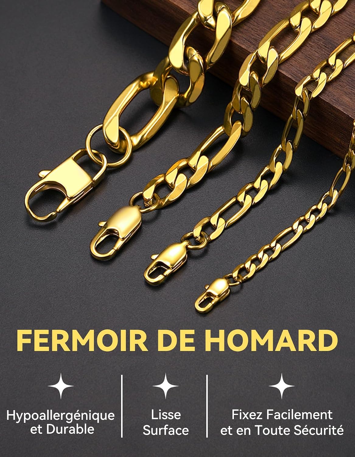 Detalle de ChainsHouse Chaine Figaro 4 mm Argenté