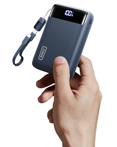 Detalle de INIU Power Bank ultrapequeño de 20000mAh con carga rápida 22,5W y cable USB-C incluido
