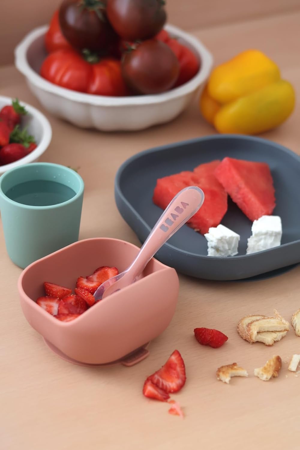 Thumbnail 4 de Béaba Set Vaisselle Silicone – 4 pièces (Assiette, Bol, Verre, Cuillère) avec ventouse