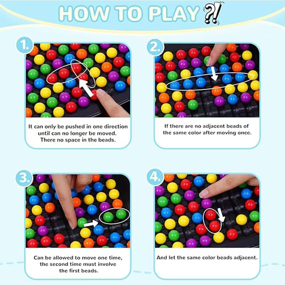 Thumbnail 2 de Intellektuelles Schachbrett Doppelduell (120 Stück) – Kugelspiel mit Elimination, Rainbow Ball Brettspiel