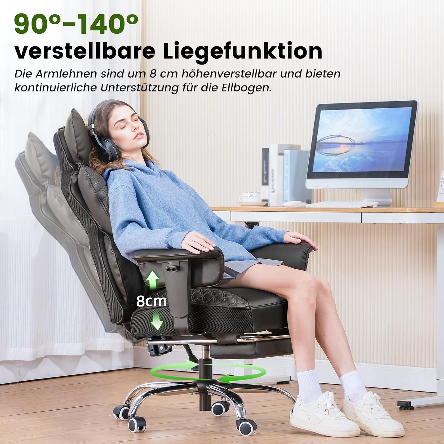 Thumbnail 4 de COMHOMA Chaise Gaming Ergonomique 180 kg