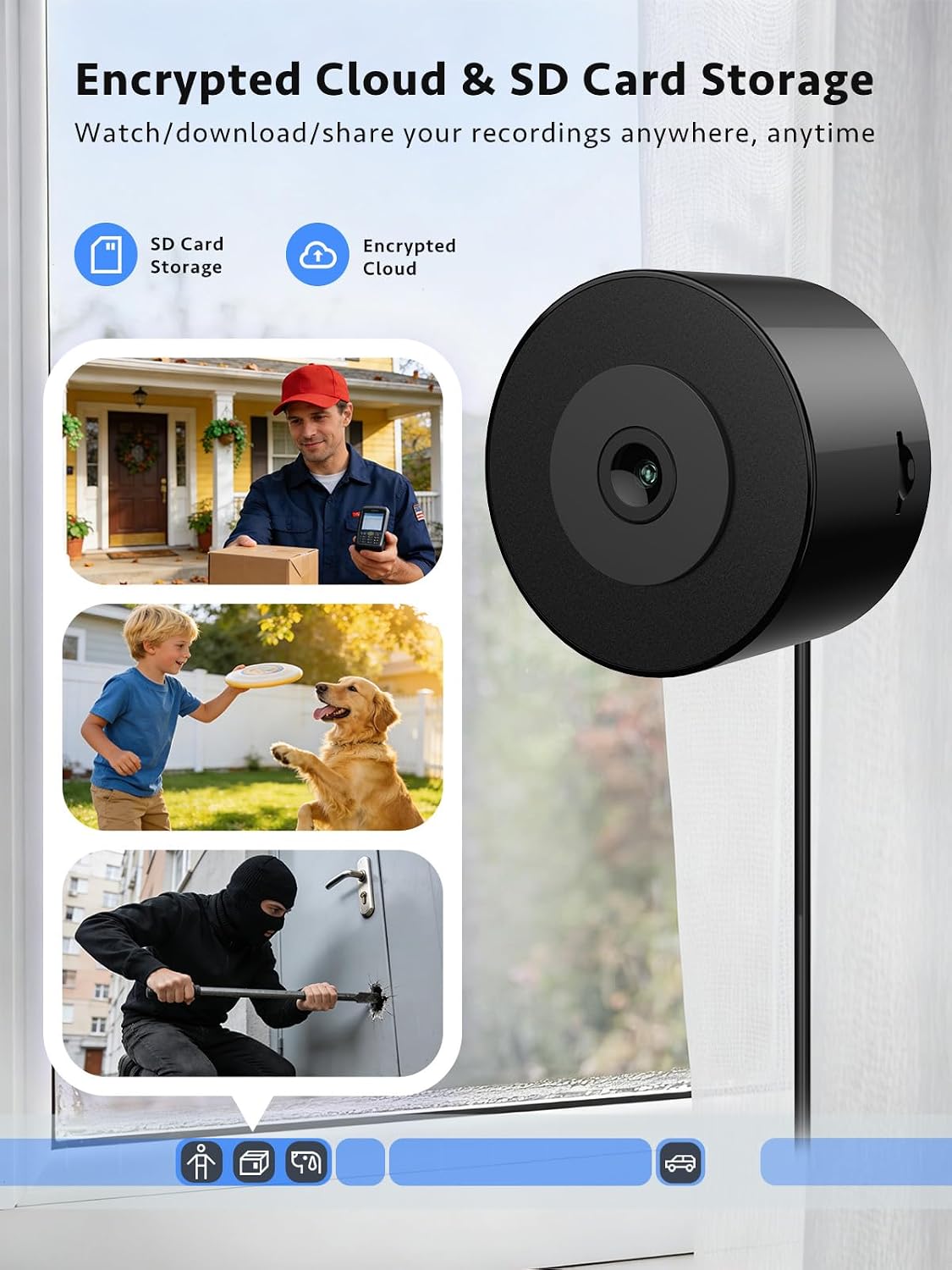 Thumbnail 6 de 2K Window Camera for Home Security: Clear through-glass surveillance with AI alerts